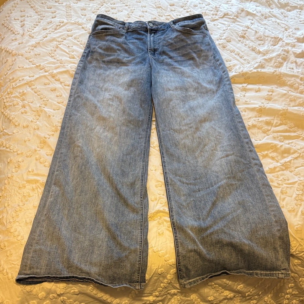 Stylish Blue Wide Leg Women's Jeans
